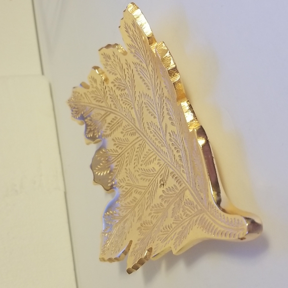 Vintage gold leaf serving tray - Picture 2 of 6